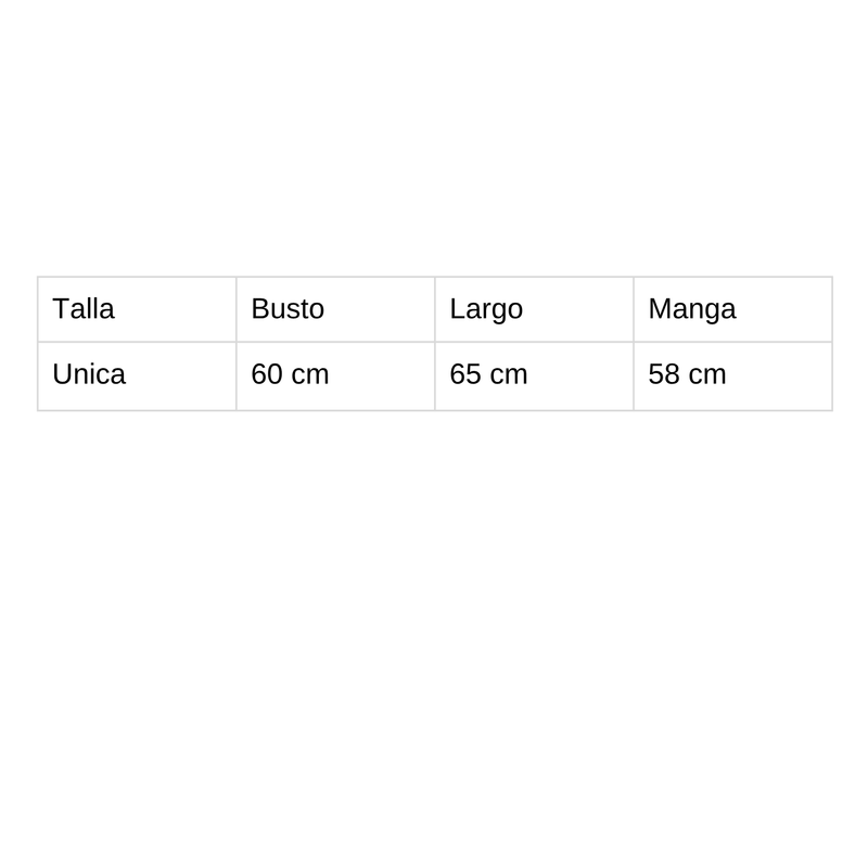 Tabla de tallas